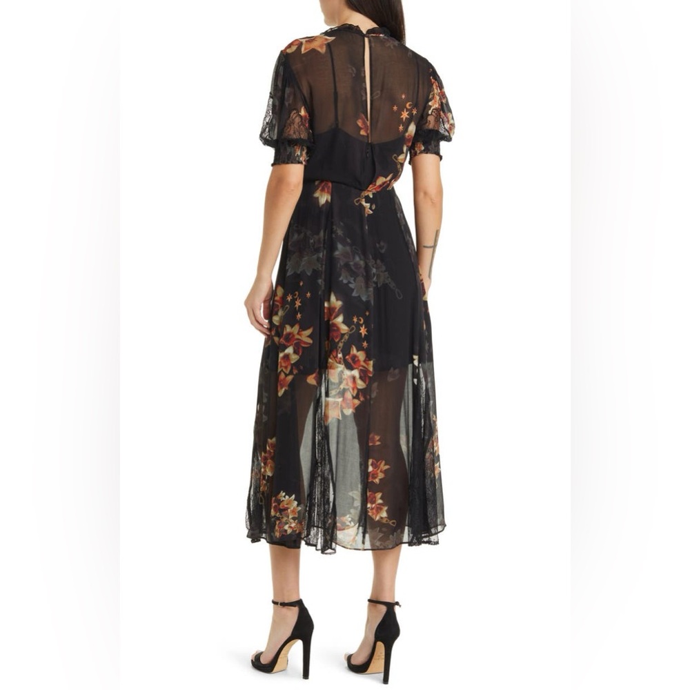NWT AllSaints Laverna Stargazer Floral Print Dress - Picture 5 of 9